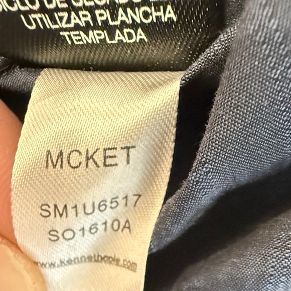 Kenneth Cole New York Men’s Blue Dress Shirt with Tonal Stripes - Size Large - Picture 8 of 13